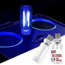 2 PCS Car USB Night Light Bulb, Touch Dimmable Car Interior Ambient blue