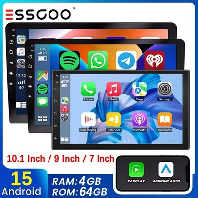 7''/9''/10  2 DIN Android 15 4+64G Car Stereo Multimedia Player Universal Carplay