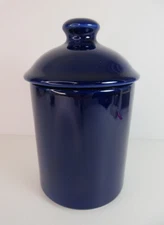 Cobalt Blue 5 3/4" Canister Storage Jar w/Lid ~ Made in Japan ~ Freshness Seal