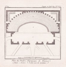 Vicenza Teatro theater Italy Italia Italien Lalande incisione engraving 1780