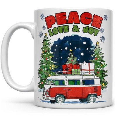 Peace Love Joy Mug 11oz 15oz, Cute Christmas Mug, Holiday Gift