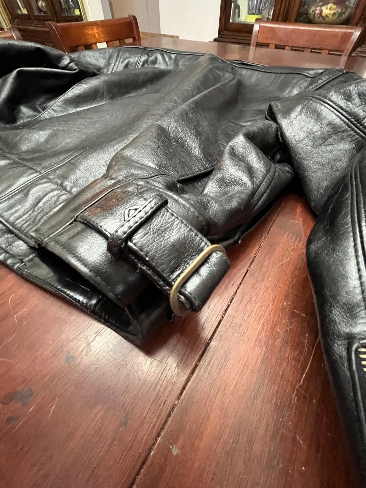 VINTAGE LA MATTA MENS ITALIAN LEATHER JACKET~US L ~ITALY SZ 50~EXCELLENT SHAPE image 24