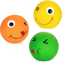 Hundespielzeug Ball Gummi Quietschend Interaktiv 3 StüCk Hundespielzeug