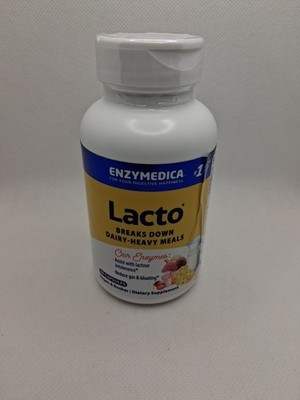 Enzymedica Lacto Breaks Down Heavy Meals 90 Capsules Reduce Gas&bloating Acidity