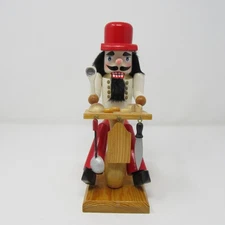 Sitting Chef Wood Nutcracker Erzgebirge 9" Tall Christmas Holiday Nut Cracker