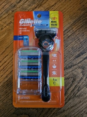 Gillette Fusion 5 ProGlide Shaving Bundle ~ 1 Razor Handle ~ 4 Cartridges ~ NEW