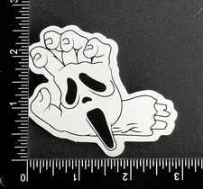 Scream Hand Mask Movie - Vinyl Sticker - Heavy Duty
