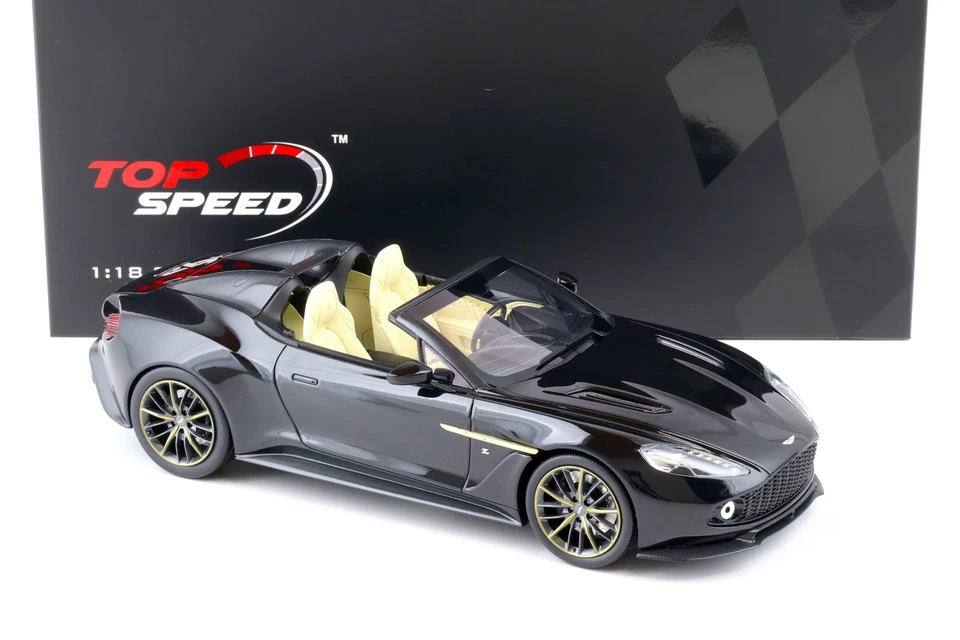 1:18 Top Speed Aston Martin Vanquish Zagato Speedster Nero Scottante TS0231 - Immagine 2 di 4