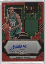2023-24 Panini Select Rookie Jersey Auto Red Wave Prizm Jordan Walsh #RJ-WAL RC
