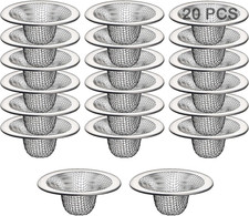 20Pcs Small Drain Mesh Basket, 2.125'' Bathroom Sink Drain Strainer Screen Mesh