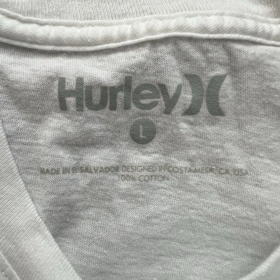 Hurley White 'Chimprecked' Unisex Graphic T Shirt size L 100% Cotton - Image 3 of 4