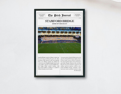Stamford Bridge Stadium Poster   Chelsea   Digital Download  Color & Black White