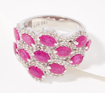 Affinity Gems Precious Oval Cut Ruby Waves Ring Size 8