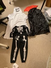 Faschingskostüm Geist Dracula Skelett 4-6 Jahre  Kinder Fasching Halloween 3x