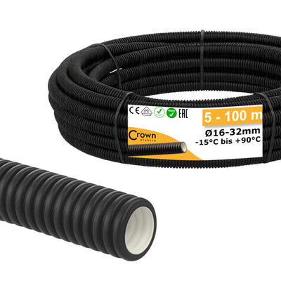 Leerrohr Wellrohr Erdreich Flexrohr M16|M20|M25|M32 5-100 Meter Kabelschutz