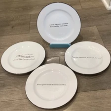 Pottery Barn Appetizer Plate Set Quote Funny Bar Cart Party Hostess Gift Classic