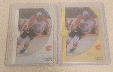 2x JAROME IGINLA 1997-98 UPPER DECK ICE HOCKEY LETHAL LINES BASE & GOLD SP #L5-C