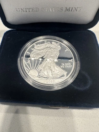 2020 W AMERICAN SILVER EAGLE 1 oz UNCIRCULATED - OGP/US MINT w/BOX AND COA