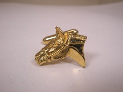 Horse Head Animal SINGLE Vintage Cuff Link replacement lost/broken zq23