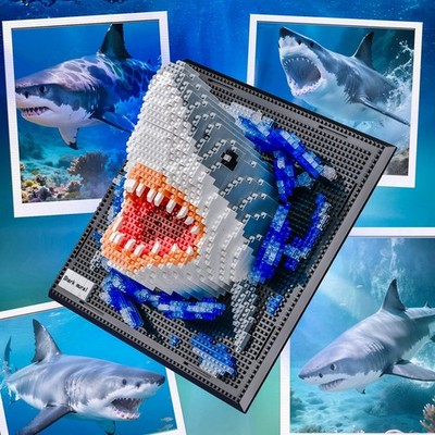 3D Hai Bausteine Bausatz Bausatz Kinder Erwachsene DIY Klemmbausteine