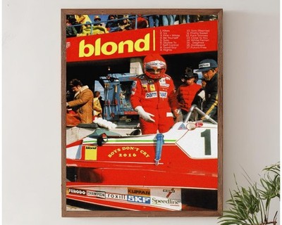 Blond Album Racing Art Poster Boys Dont Cry 2016 Style