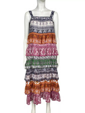 ZIMMERMANN AMARI Ruffled Tiered Paisley Floral Dress Size 1 / AU 10 / US 6