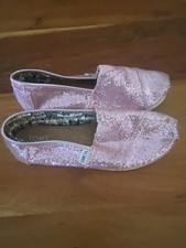 TOMS Y2 Pink Multicolor Glitter Slip-On Flats Unisex Kids Size 2