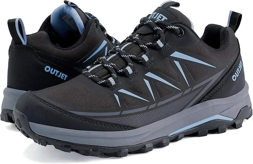 Women's OUTJET Lightweight Hiking Shoes Breathable Non-Slip Trails Sneakers sz 8