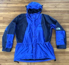 VTG The NORTH FACE Gore-Tex Mountain Light Ski Jacket Parka 90s Blue Black XXL