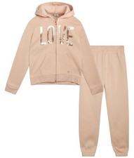 Girls Sweatsuit - 2 Piece Soft Fleece Breathable Zip Up Hoodie and Jogger Pan...