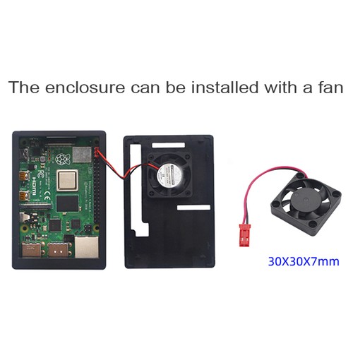 ABS Case Shell with Cooling Fan For 3.5 inch Screen Raspberry Pi 4 Model B - Afbeelding 8 van 9