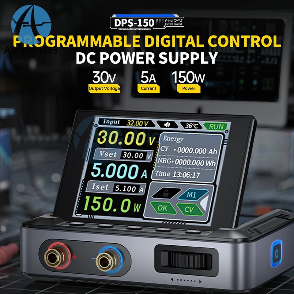 FNIRSI DPS150 Portable CNC DC Power Supply Adjustable 30V 5A 150W Volt Regulator - Image 2 of 4