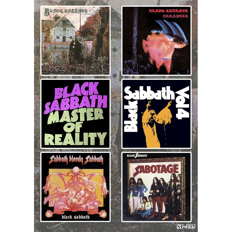 Black Sabbath Albums Sticker Pack Paranoid Master of Reality Vol 4