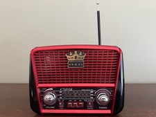nano RD-1001 Portable AM/FM/SW Radio Red Solar Power Bluetooth USB TF Card Torch