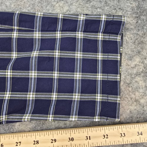 Chervo Plaid Golf Pants Flat Front Blue White Yellow Checkered Mens 36x33 - Picture 18 of 19