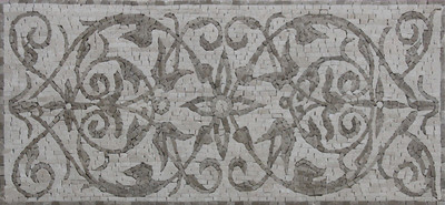 Polished mini Tile Art Rug Marble Mosaic