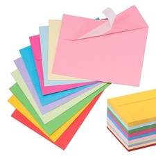 50 PCS Colored A4 4x6 SelfSeal Printable Invitation Greeting Card Envelope