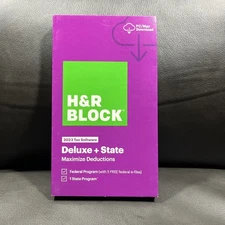 2023 H&R Block Deluxe + State 2023 Tax Software (USA) (SAME DAY CODE)