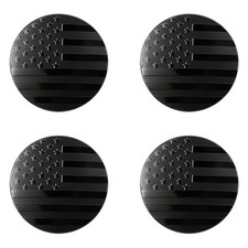 YoRise 4PCS American Flag Car Wheel Center Caps, 56mm/2.22 Inch Car Wheel Black