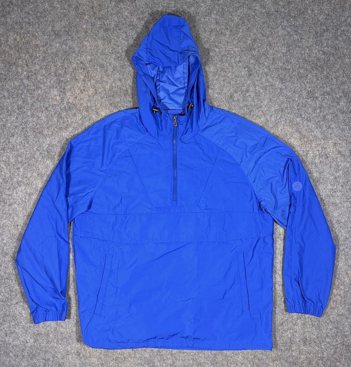 Brooks Brothers Men's Anorak Jacket Men's M Blue 1/2 Zip Pullover