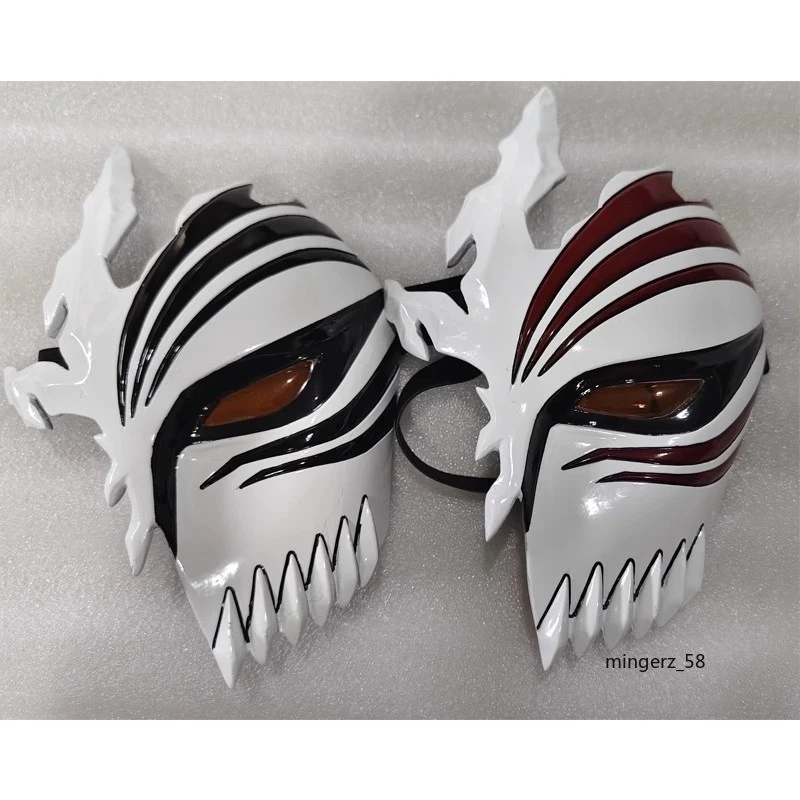 BLEACH Kurosaki Ichigo FRP Half Face Mask Cosplay Mask Halloween Party Prop  - Image 3 of 4