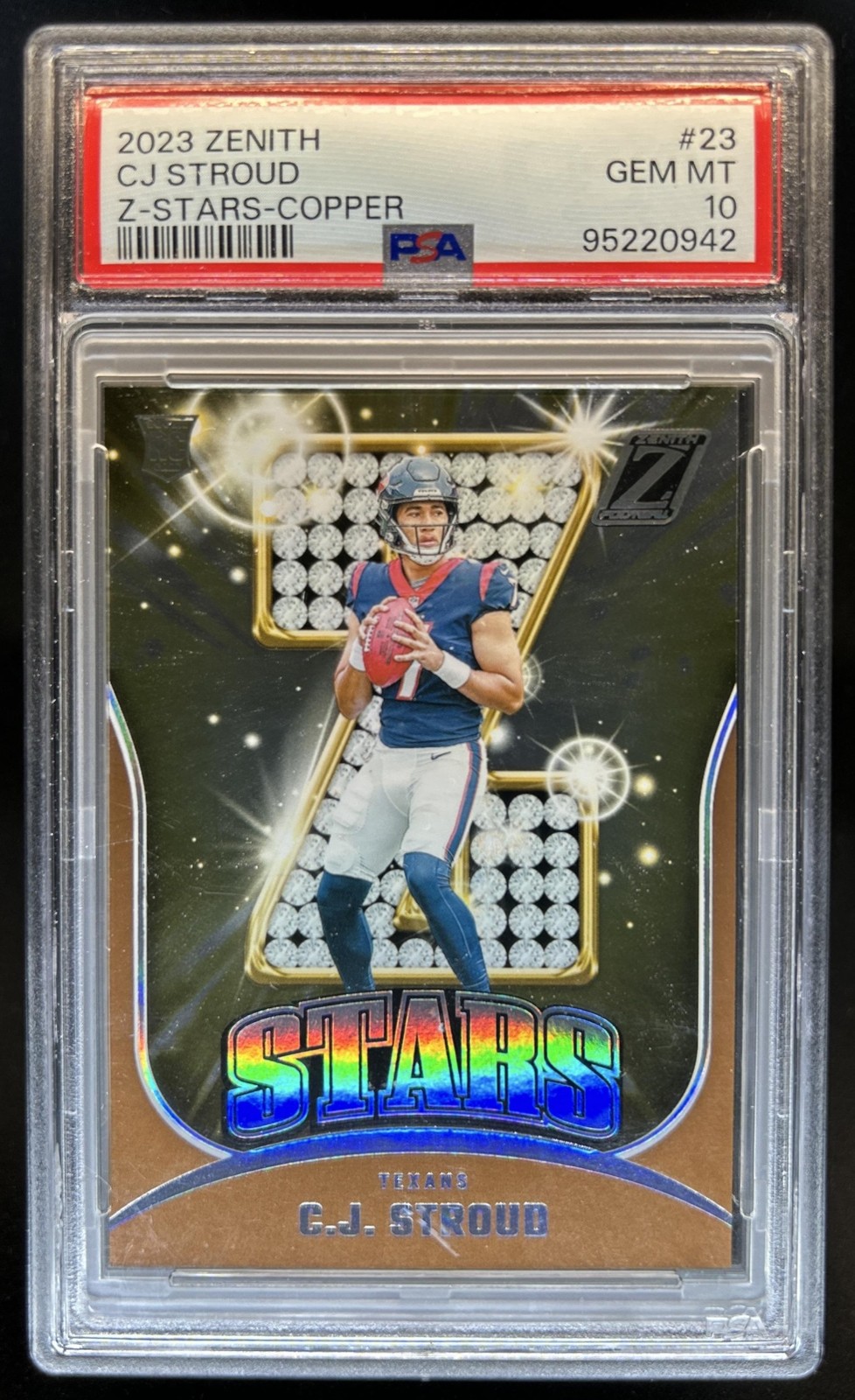 2023 Panini Zenith C.J. Stroud Z Stars Copper Rookie RC #/50 Texans PSA 10