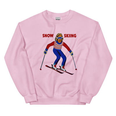 Snow Skiing Crewneck Sweatshirt