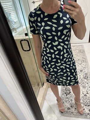 Robe En Soie Imprimée Bleue Diane Von Furstenberg – Taille 2, Style A-Line, Col V