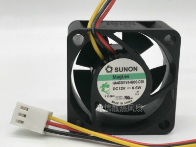 SUNON HA40201V4-0000-C99 4 cm 12V 0.6W 3-wire ultra-quiet cooling fan
