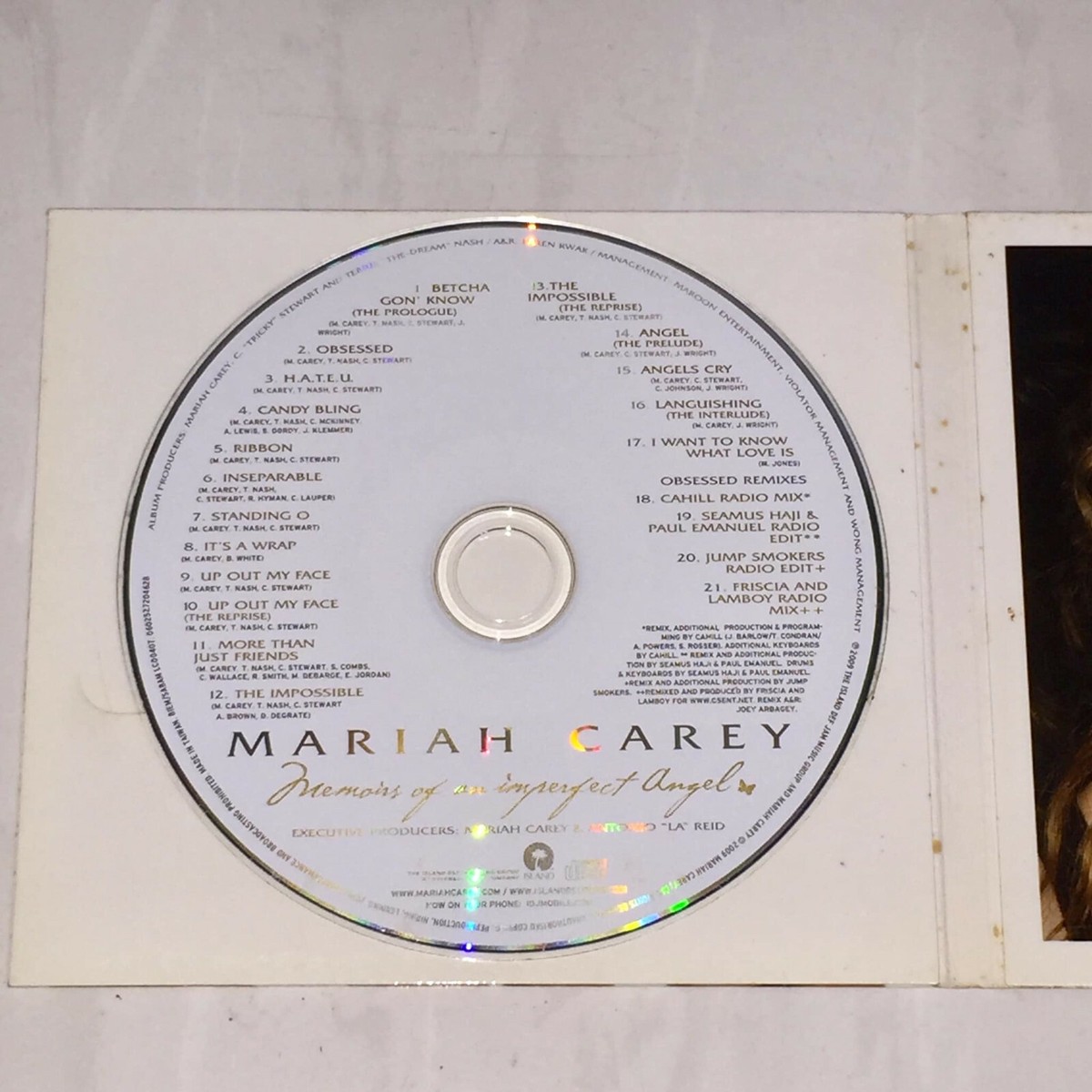 Mariah Carey 2009 Memoirs Of An Imperfect Angel Taiwan OBI CD with