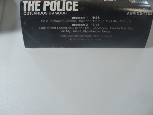 C3-45 cassette tape THE POLICE OUTLANDOS D'AMOUR 1979 A&M RECORDS, INC. - Picture 7 of 8