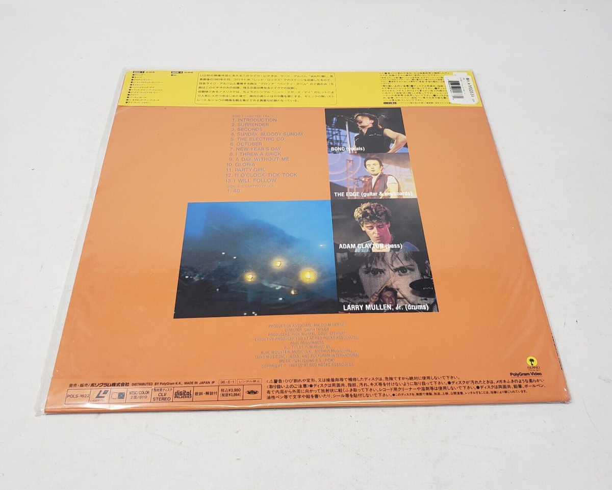 U2 Live at Red Rocks Under The Blood Red Sky Laser Disc