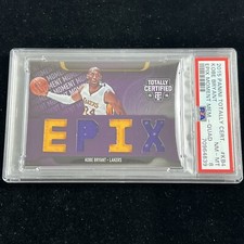 Kobe Bryant 2015-16 Totally Certified Epix Moment Quad Patch /99 PSA 8 POP 1