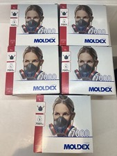 5x Moldex 7000 Serie Halbmaske - 4 kleine, 1 gro&szlig;e